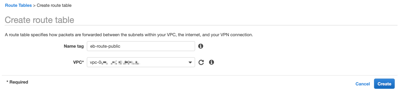 Configuring VPC for AWS Elastic Beanstalk